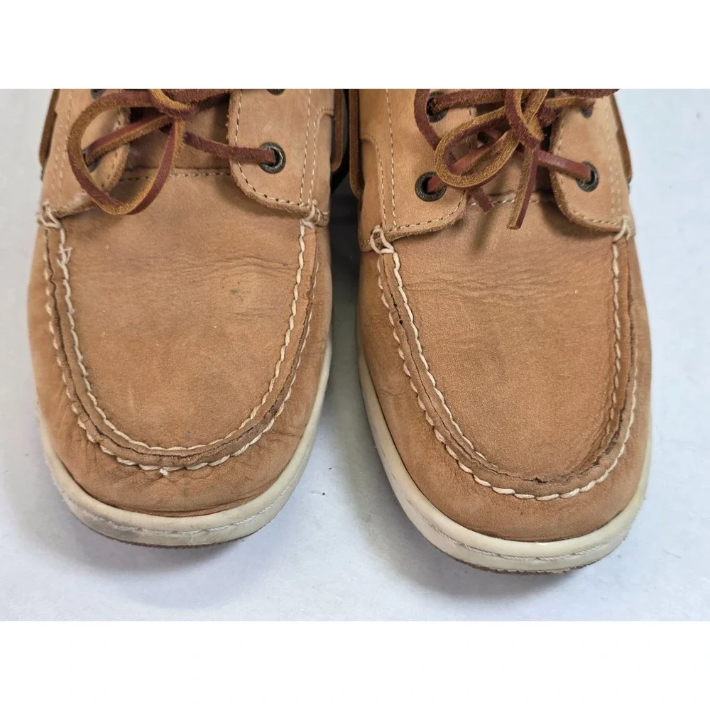 GH Bass Sailer Women's Boat Shoes Size 8.5 M Brown Tan‎ Suede Slip On Loafers